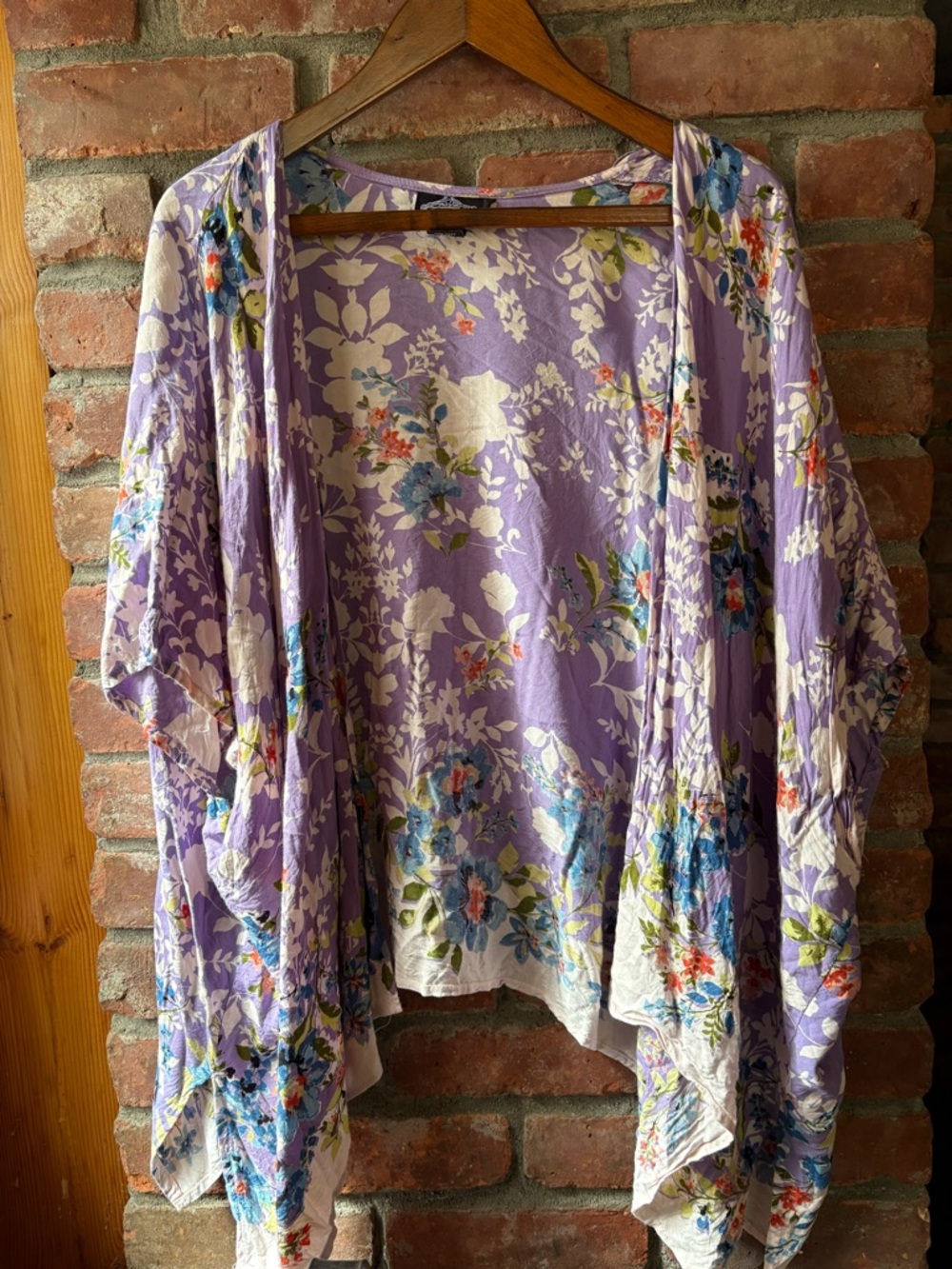 Angie Lavender Floral Kimono Top